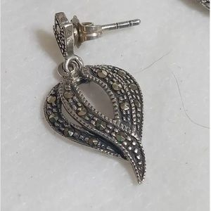 Marcasite Vintage Sterling Silver Earrings
